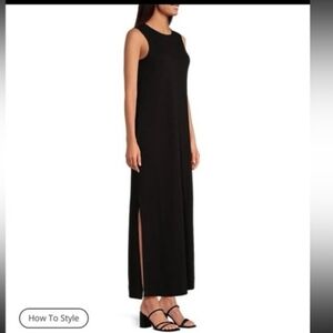 Lé AL.X European Elegant Black Sleeveless Maxi Dress